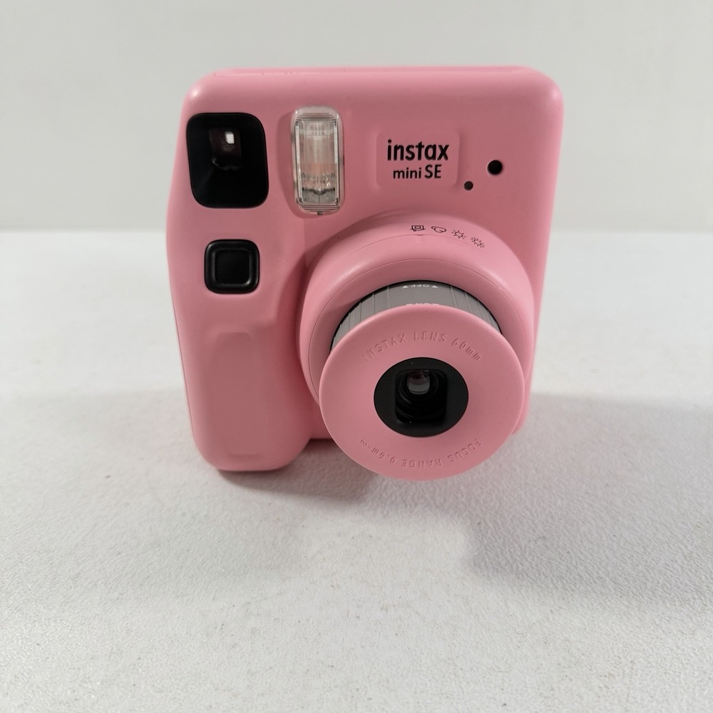 Fujifilm Instax Mini SE Instant Film Camera Pink TESTED WORKING